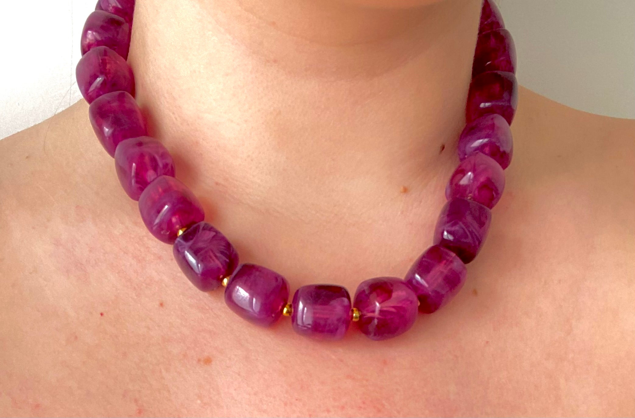Collier Eugenie - prune