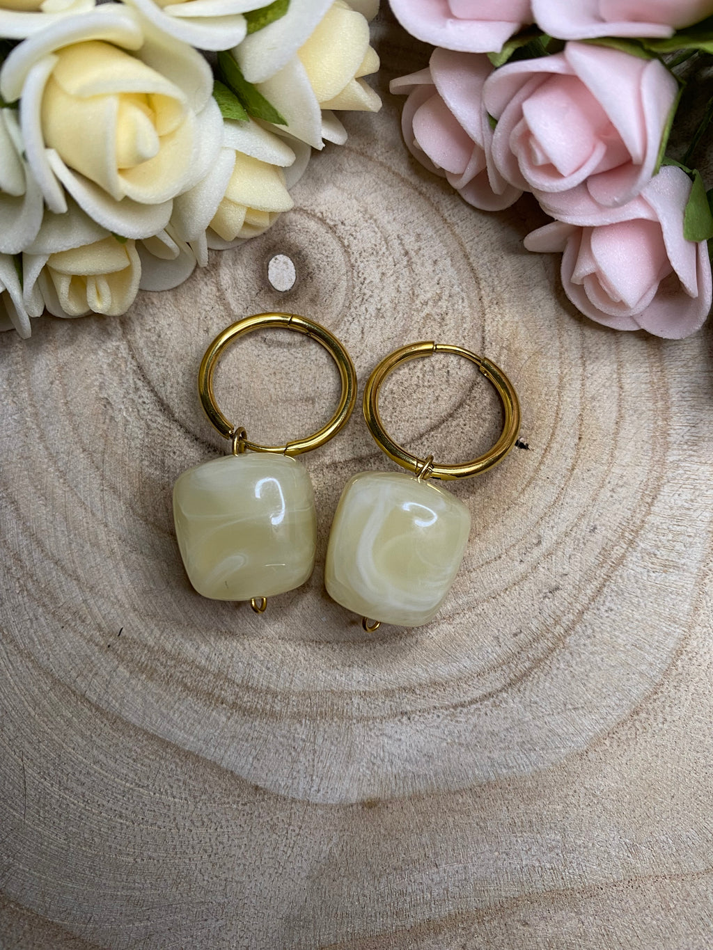 Boucles d’oreilles Eugenie - beige