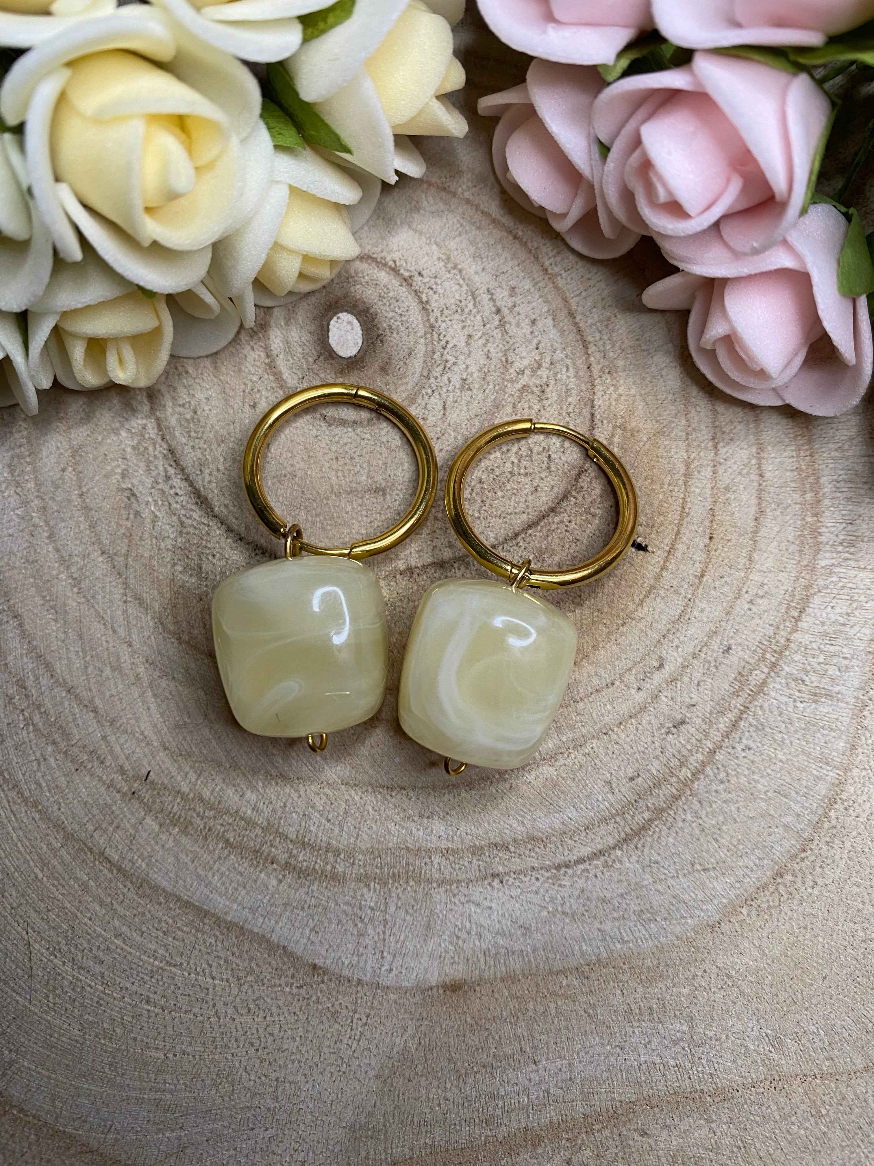 Boucles d’oreilles Eugenie - beige