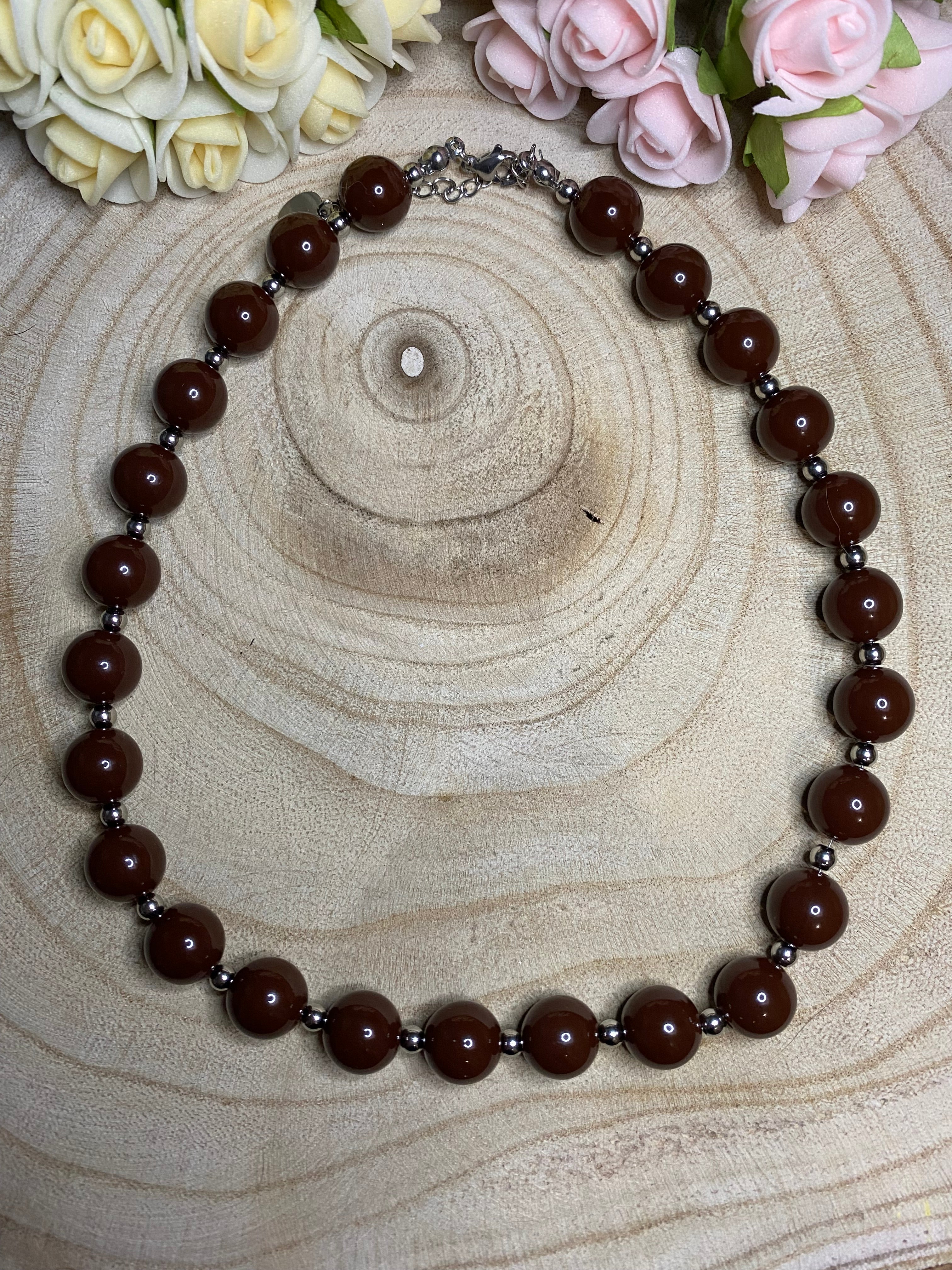 Collier Thalia - marron