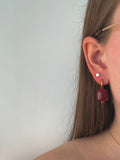 Boucles d’oreilles Eugenie - rouge