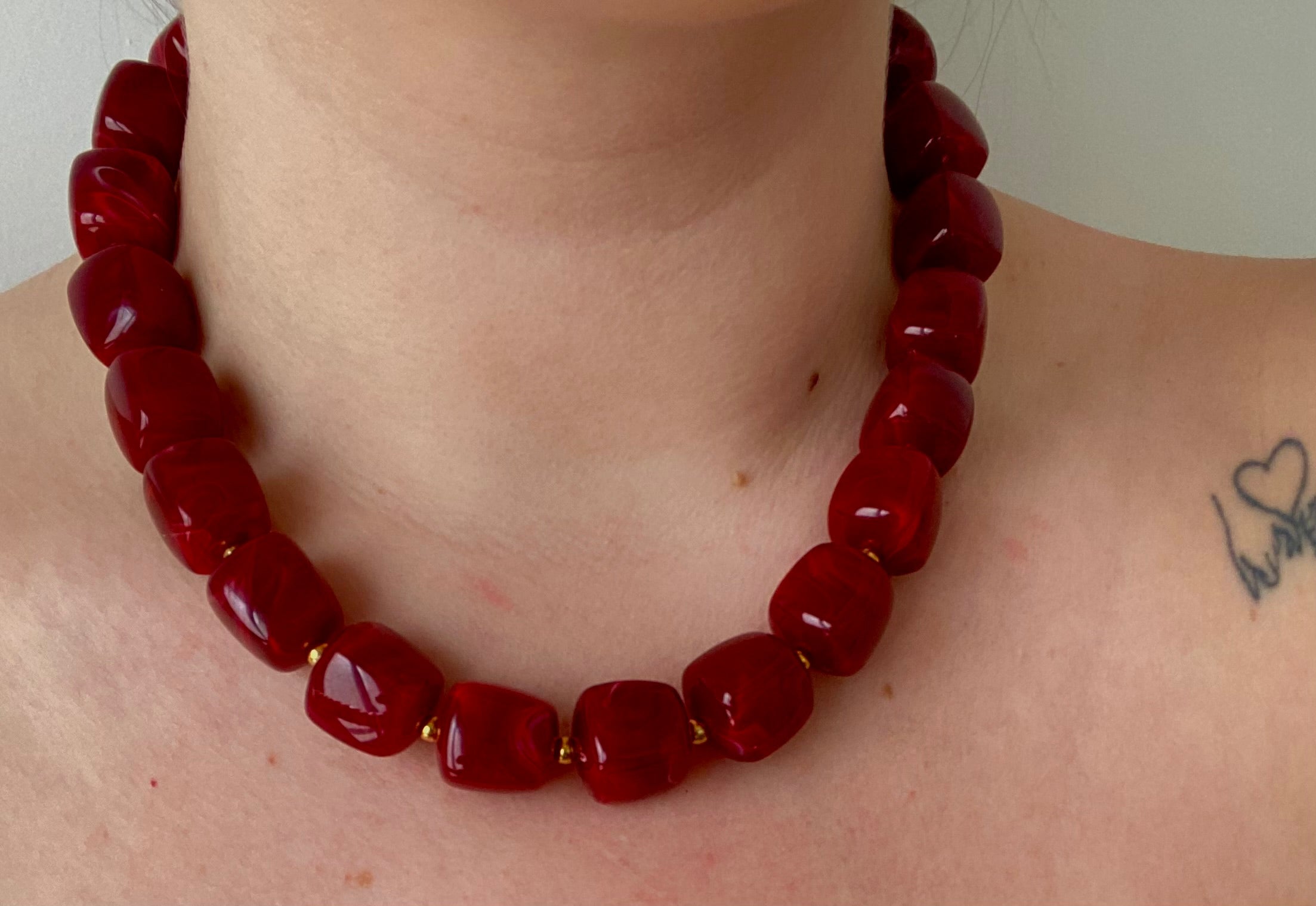 Collier Eugenie - rouge