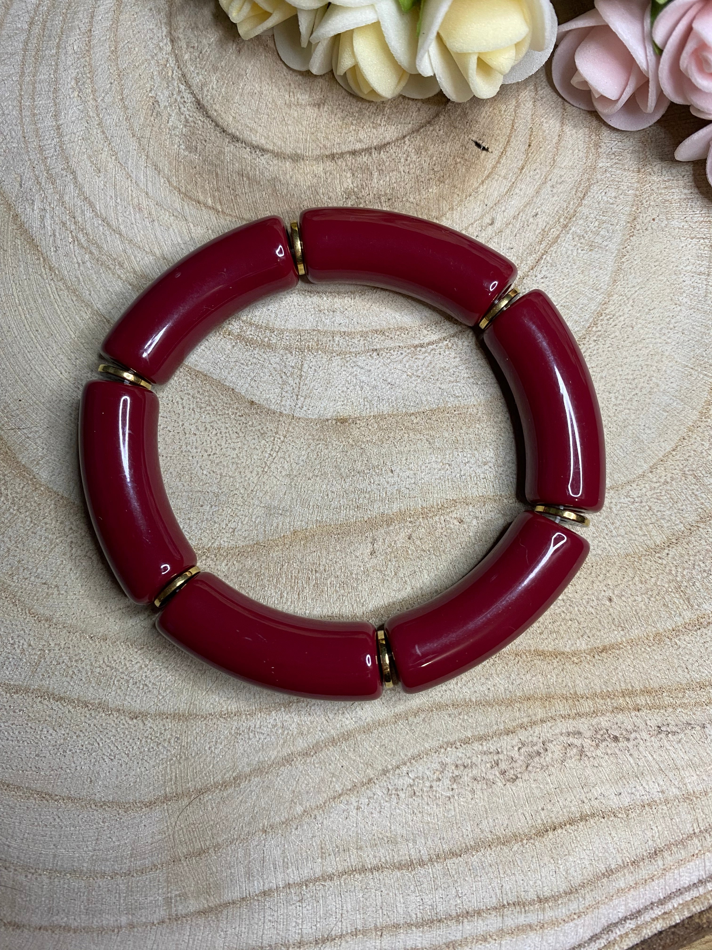 Bracelet Leeyah - Bordeaux