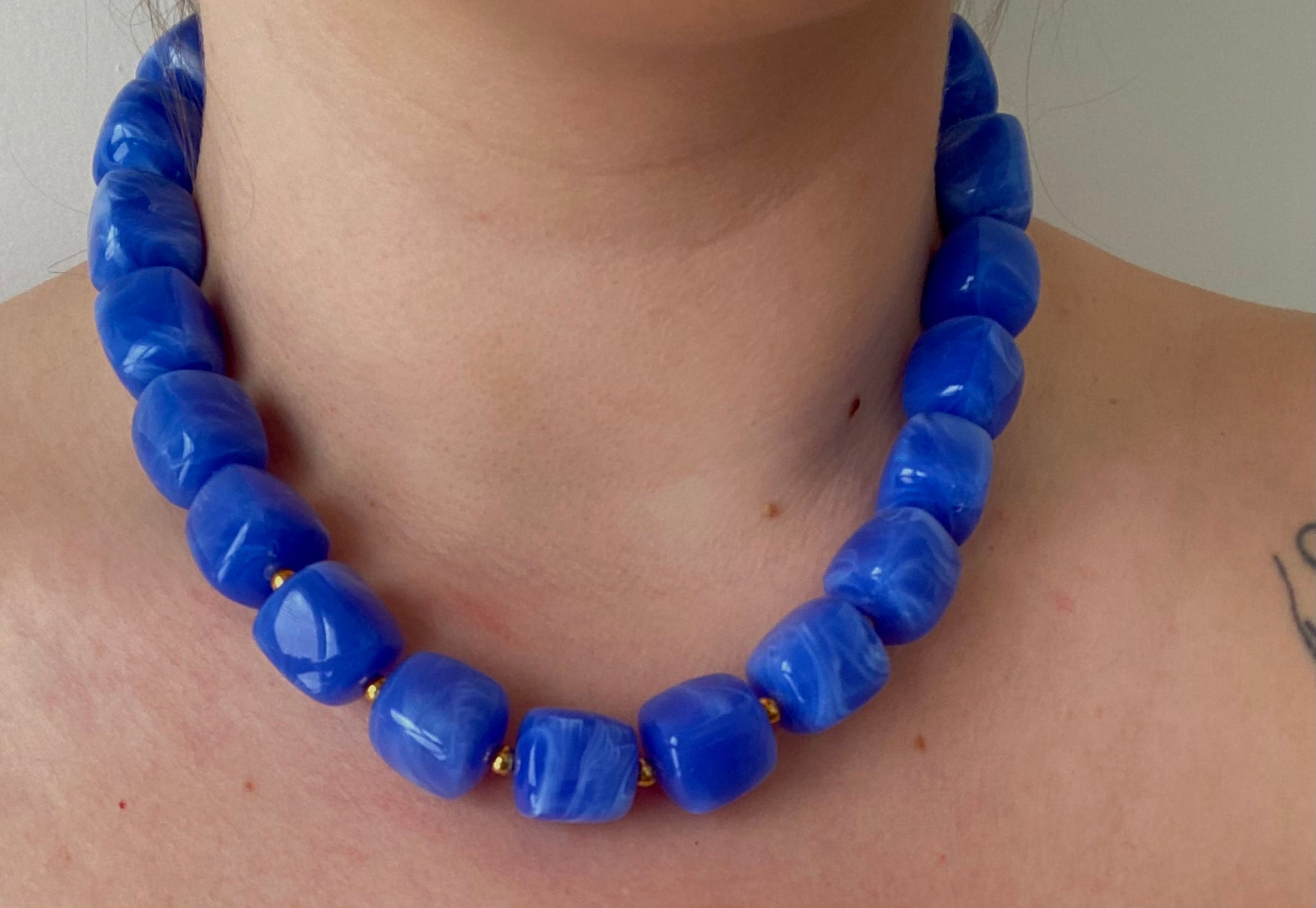 Collier Eugenie - bleu