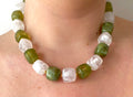 Collier Eugenie - vert et blanc