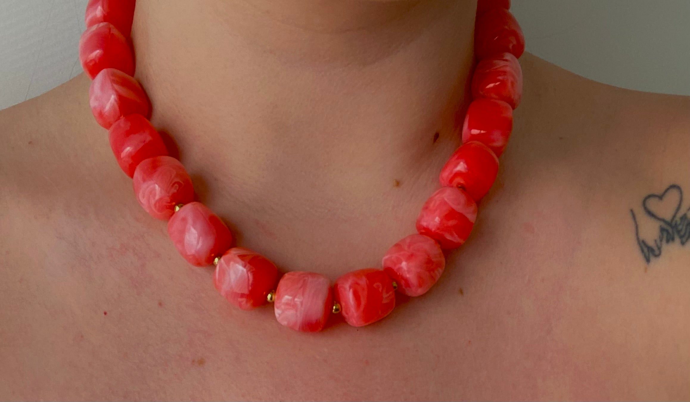 Collier Eugenie - corail