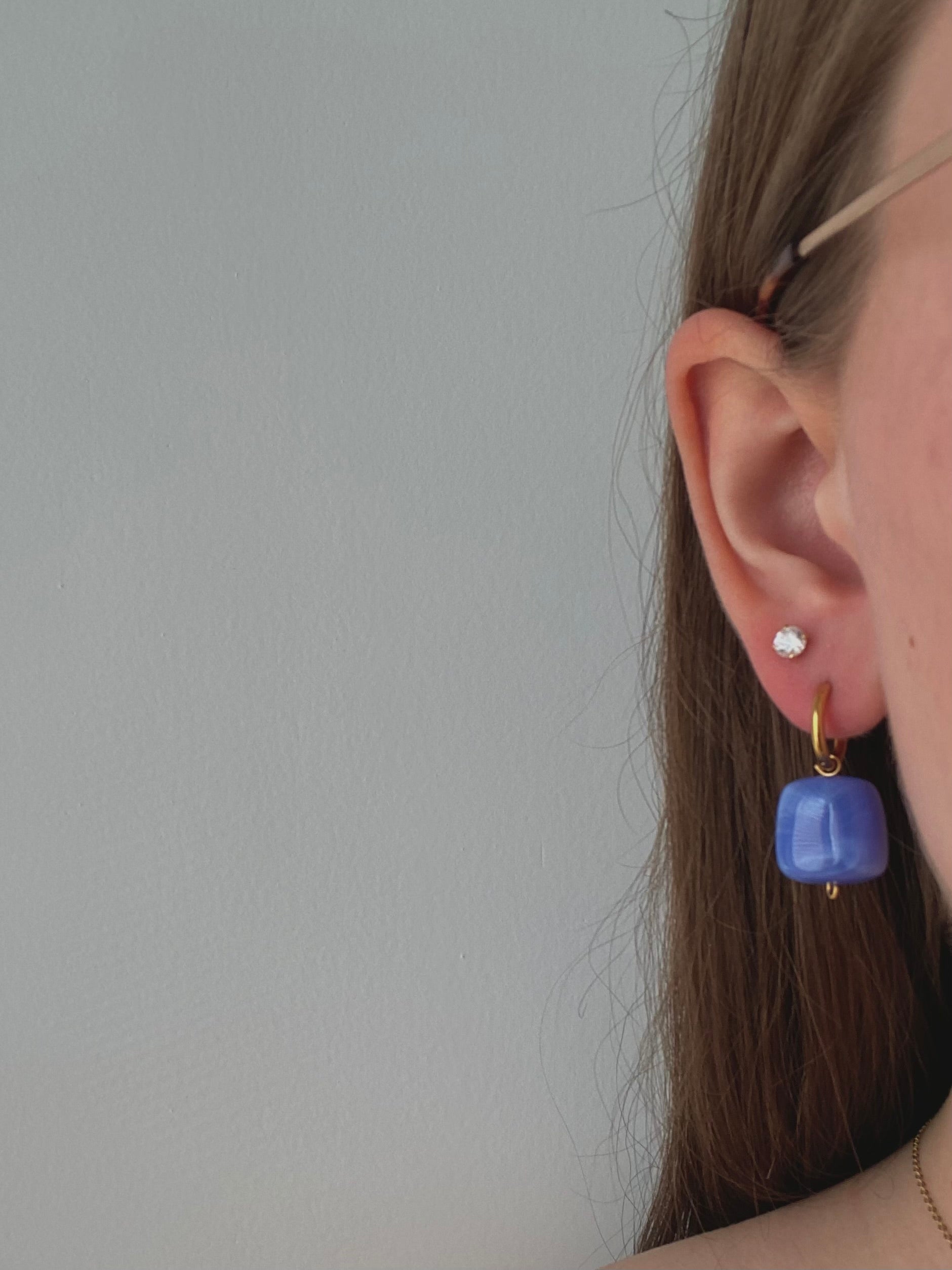 Boucles d’oreilles Eugenie - bleu