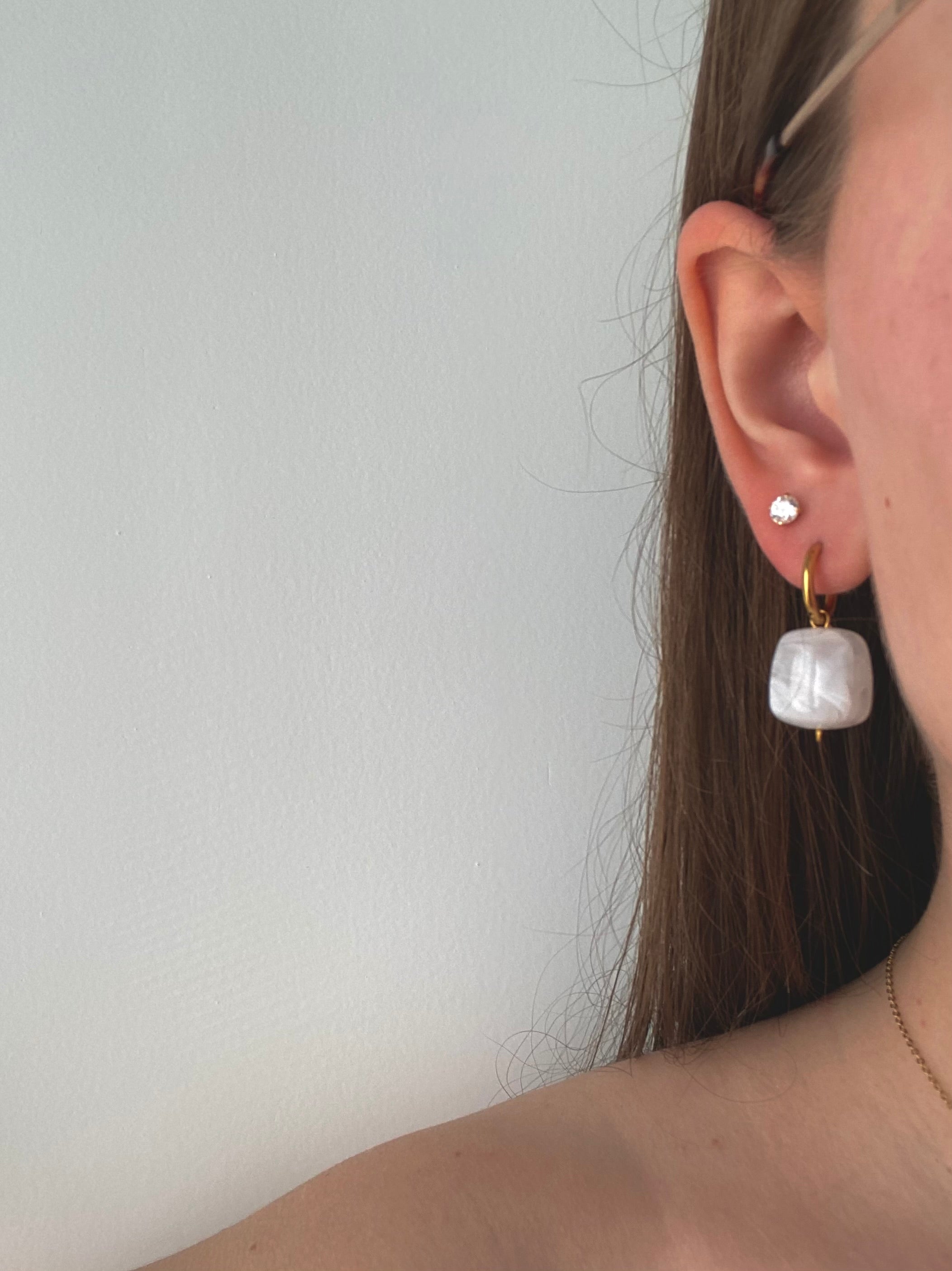 Boucles d’oreilles Eugenie - blanc