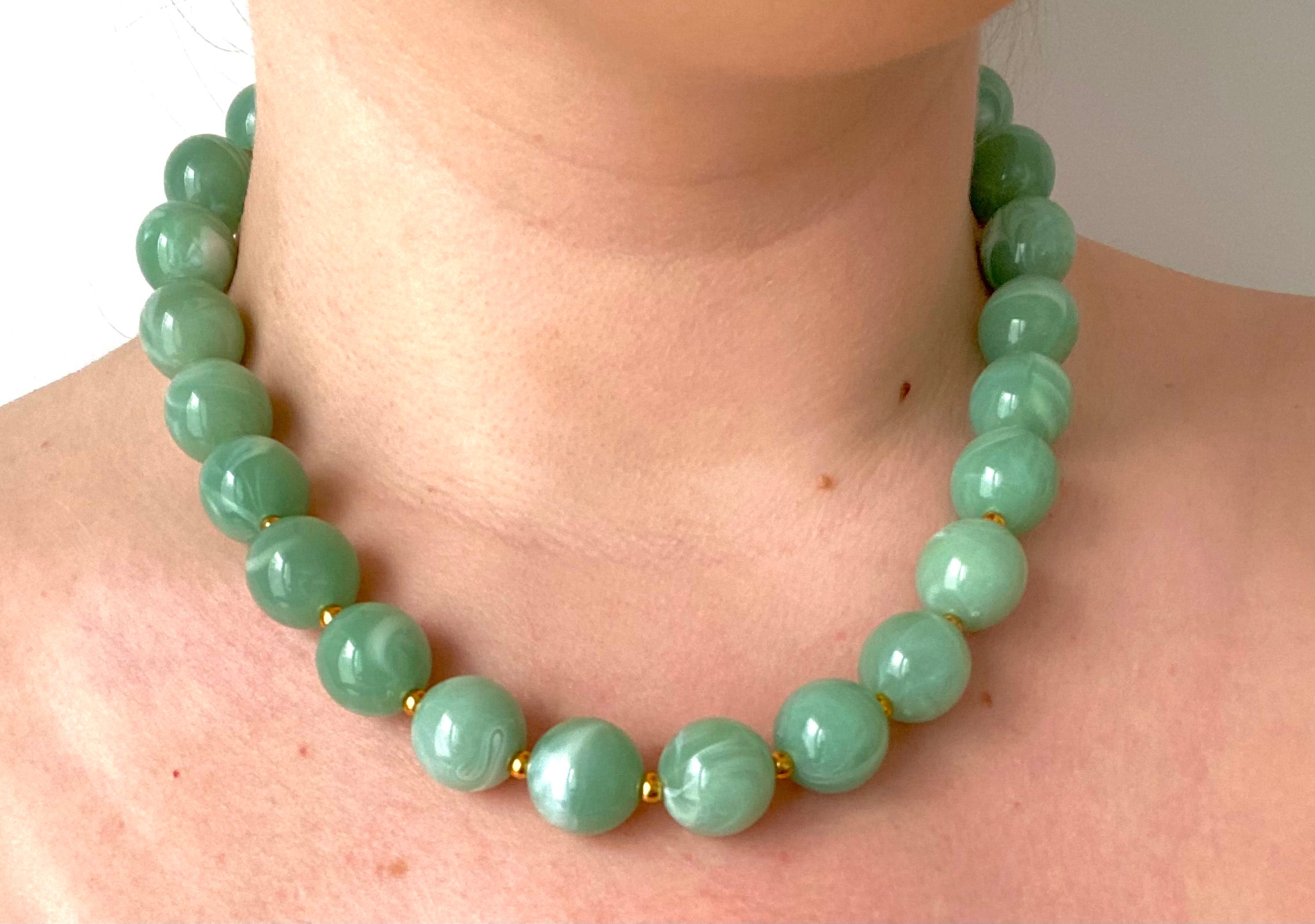 Collier Alexia - vert d’eau