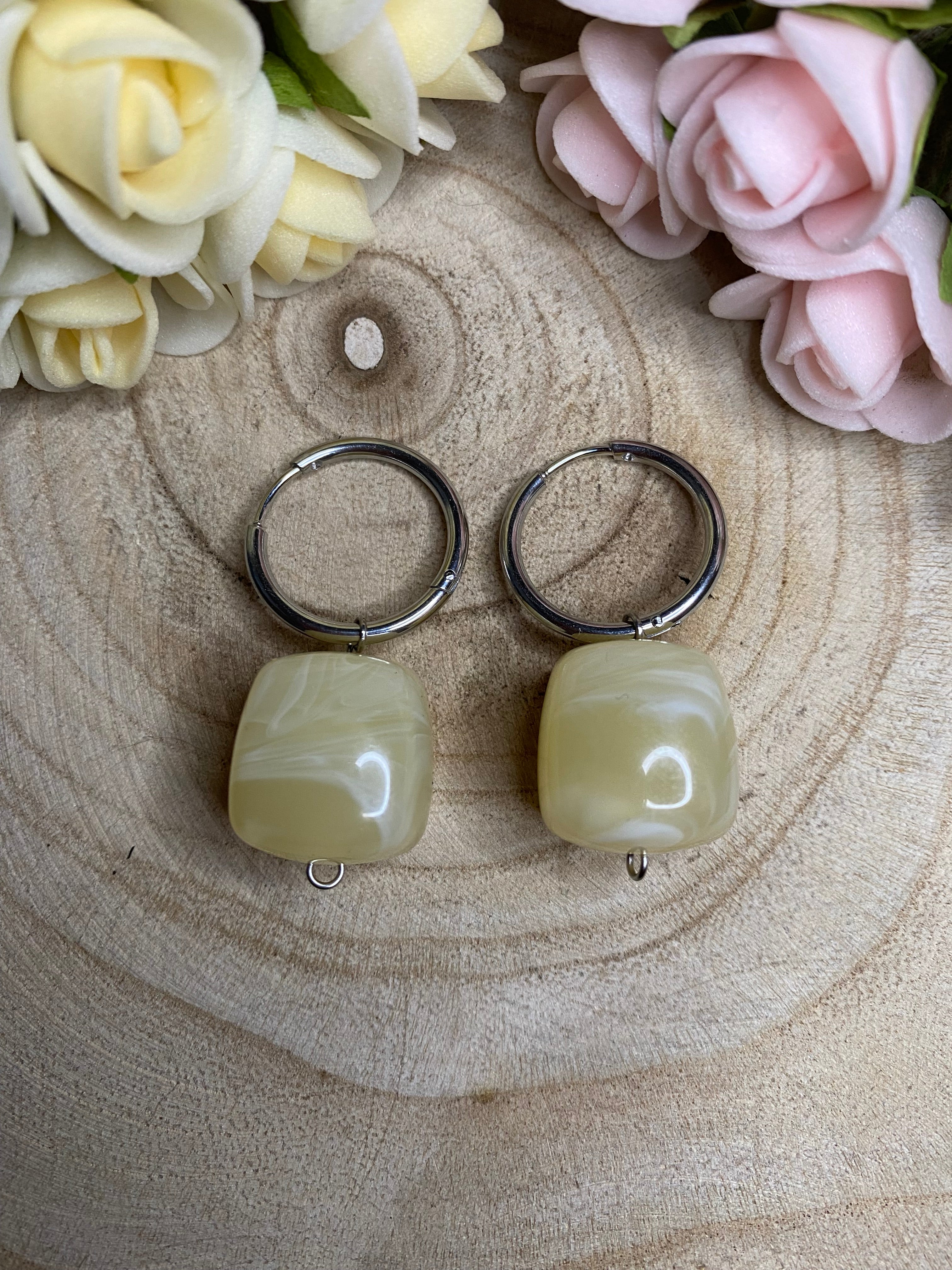 Boucles d’oreilles Eugenie - beige