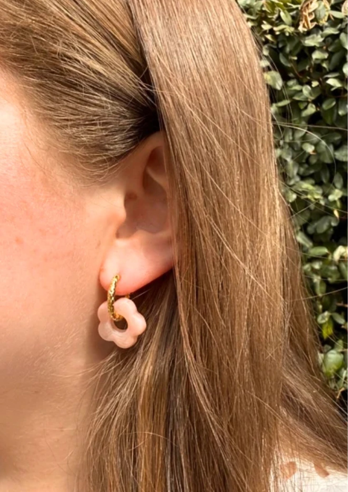 Boucles d’oreilles - Fleur rose