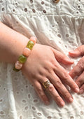 Bracelet - Perle vert/rose
